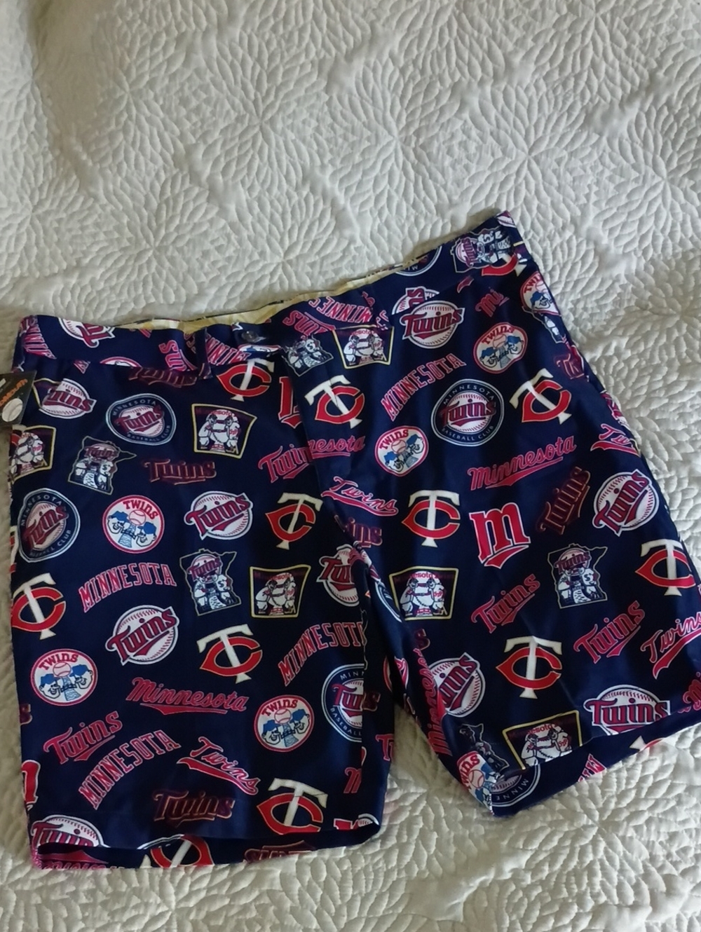 Loudmouth Minnesota Twins Retro Navy StretchTech Shorts Men's 40